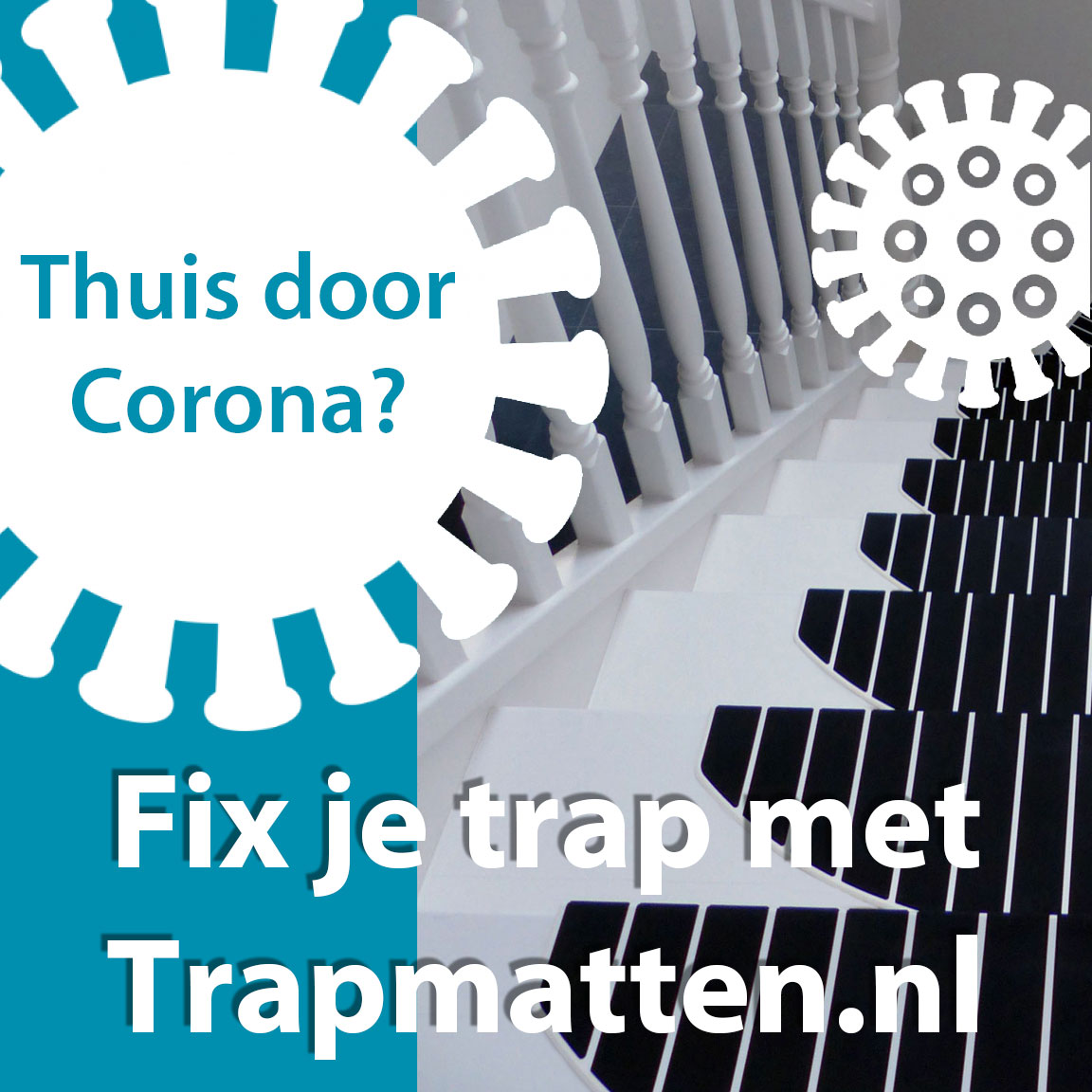 stap Terminal lineair Thuis blijven door Corona? Tijd voor trapmatten - Trapmatten.nl
